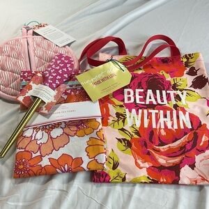 New Margot Elena Floral Tote Bag, Quilted Pot Holder, Tea Towel and Spatula